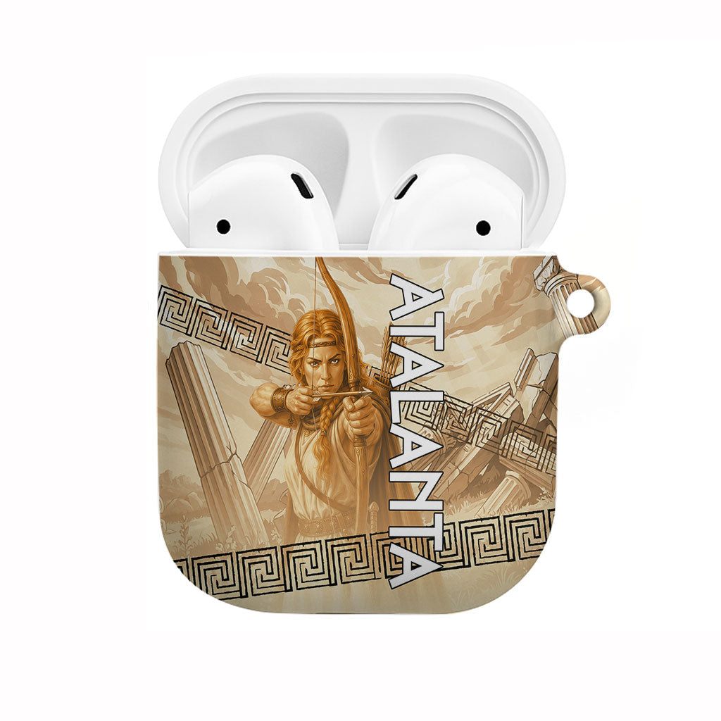 Atalanta Greek Mythology Huntress Archer AirPods Case Ancient Greek Heroine Goddess Vintage Meander Artwork