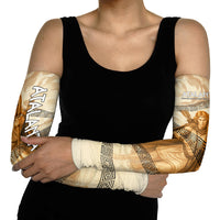 Atalanta Greek Mythology Huntress Archer Arm Sleeves Ancient Greek Heroine Goddess Vintage Meander Artwork