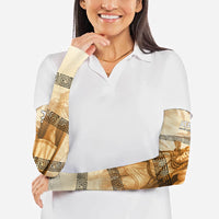 Atalanta Greek Mythology Huntress Archer Arm Sleeves Ancient Greek Heroine Goddess Vintage Meander Artwork