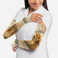 Atalanta Greek Mythology Huntress Archer Arm Sleeves Ancient Greek Heroine Goddess Vintage Meander Artwork