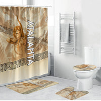 Atalanta Greek Mythology Huntress Archer Bathroom Set Ancient Greek Heroine Goddess Vintage Meander Artwork