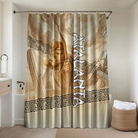 Atalanta Greek Mythology Huntress Archer Bathroom Set Ancient Greek Heroine Goddess Vintage Meander Artwork