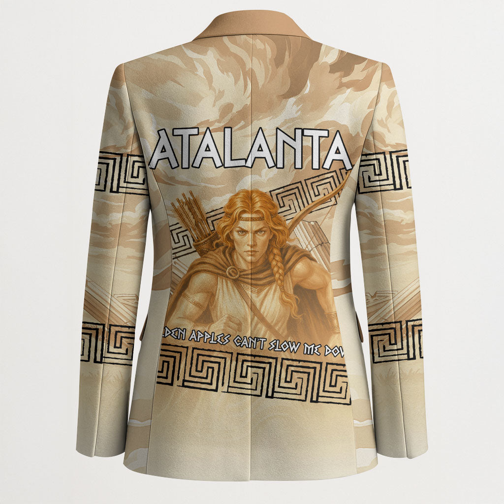 Atalanta Greek Mythology Huntress Archer Blazer Ancient Greek Heroine Goddess Vintage Meander Artwork