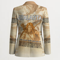 Atalanta Greek Mythology Huntress Archer Blazer Ancient Greek Heroine Goddess Vintage Meander Artwork