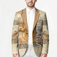 Atalanta Greek Mythology Huntress Archer Blazer Ancient Greek Heroine Goddess Vintage Meander Artwork