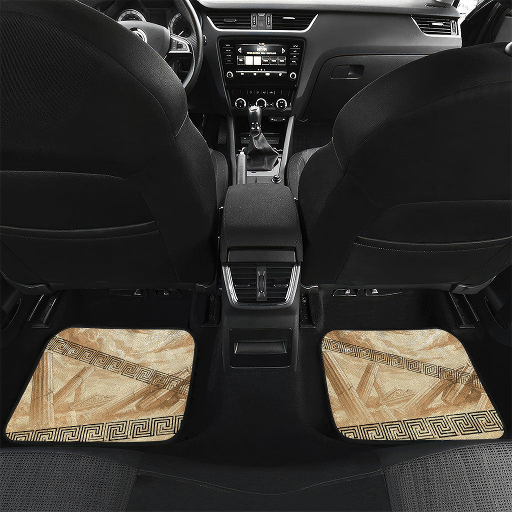 Atalanta Greek Mythology Huntress Archer Car Mats Ancient Greek Heroine Goddess Vintage Meander Artwork