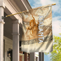 Atalanta Greek Mythology Huntress Archer Garden Flag Ancient Greek Heroine Goddess Vintage Meander Artwork
