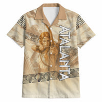 Atalanta Greek Mythology Huntress Archer Hawaiian Shirt Ancient Greek Heroine Goddess Vintage Meander Artwork