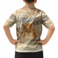 Atalanta Greek Mythology Huntress Archer Hawaiian Shirt Ancient Greek Heroine Goddess Vintage Meander Artwork