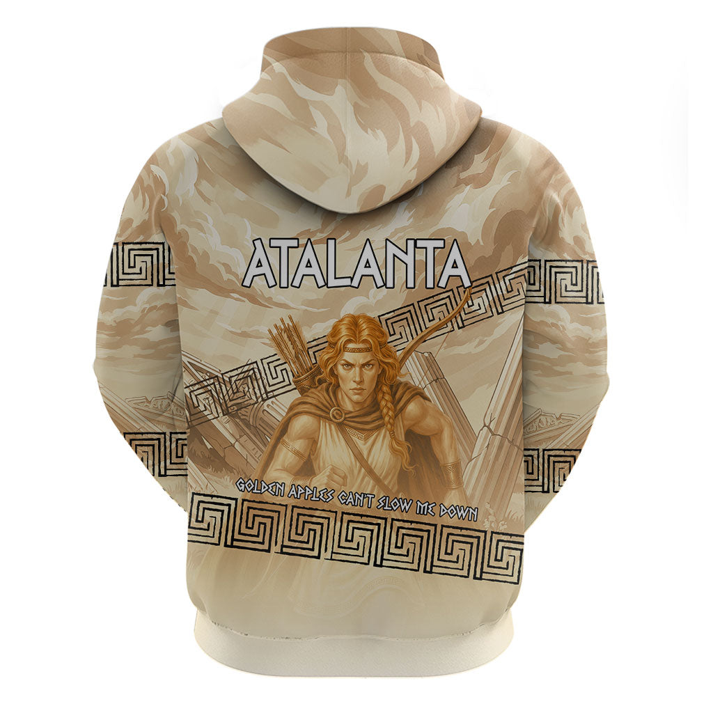 Atalanta Greek Mythology Huntress Archer Hoodie Ancient Greek Heroine Goddess Vintage Meander Artwork