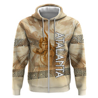 Atalanta Greek Mythology Huntress Archer Hoodie Ancient Greek Heroine Goddess Vintage Meander Artwork