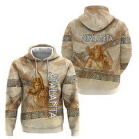 Atalanta Greek Mythology Huntress Archer Hoodie Ancient Greek Heroine Goddess Vintage Meander Artwork
