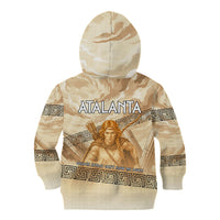 Atalanta Greek Mythology Huntress Archer Kid Hoodie Ancient Greek Heroine Goddess Vintage Meander Artwork