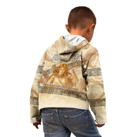 Atalanta Greek Mythology Huntress Archer Kid Hoodie Ancient Greek Heroine Goddess Vintage Meander Artwork