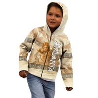 Atalanta Greek Mythology Huntress Archer Kid Hoodie Ancient Greek Heroine Goddess Vintage Meander Artwork