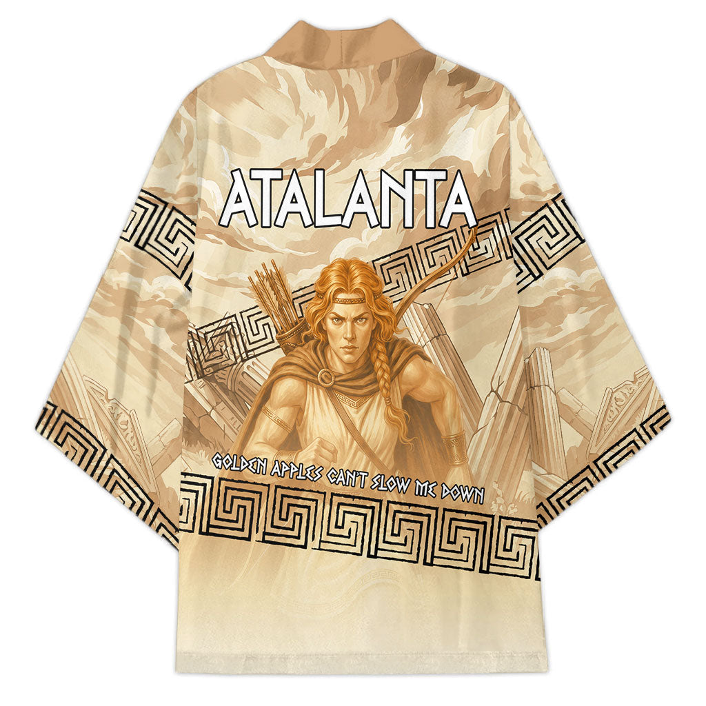 Atalanta Greek Mythology Huntress Archer Kimono Ancient Greek Heroine Goddess Vintage Meander Artwork