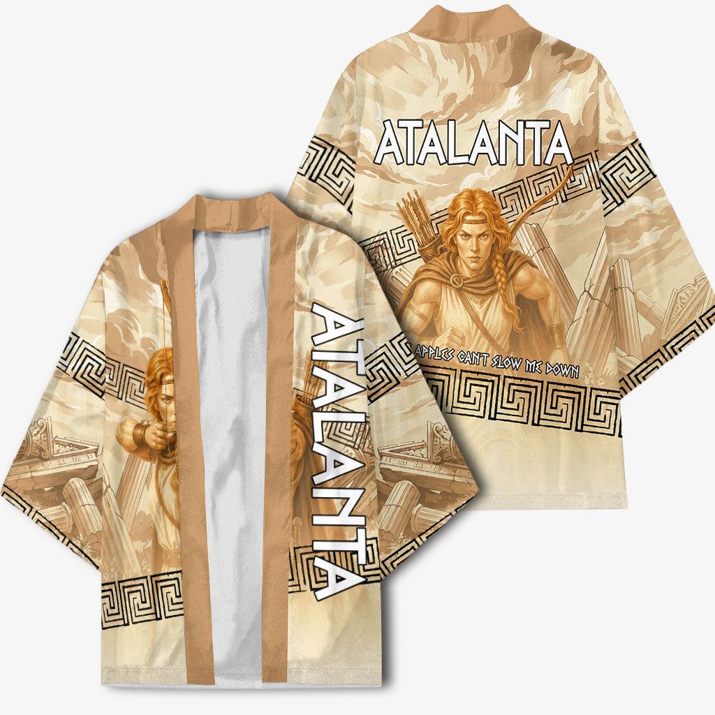 Atalanta Greek Mythology Huntress Archer Kimono Ancient Greek Heroine Goddess Vintage Meander Artwork