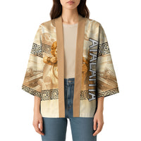 Atalanta Greek Mythology Huntress Archer Kimono Ancient Greek Heroine Goddess Vintage Meander Artwork