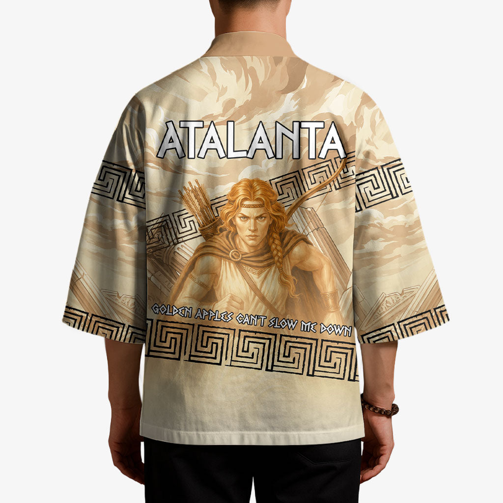 Atalanta Greek Mythology Huntress Archer Kimono Ancient Greek Heroine Goddess Vintage Meander Artwork