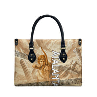 Atalanta Greek Mythology Huntress Archer Leather Bag Ancient Greek Heroine Goddess Vintage Meander Artwork