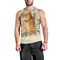 Atalanta Greek Mythology Huntress Archer Men Tank Top Ancient Greek Heroine Goddess Vintage Meander Artwork
