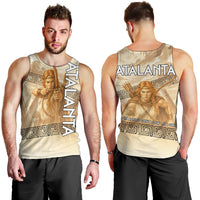 Atalanta Greek Mythology Huntress Archer Men Tank Top Ancient Greek Heroine Goddess Vintage Meander Artwork