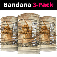 Atalanta Greek Mythology Huntress Archer Neck Gaiter Ancient Greek Heroine Goddess Vintage Meander Artwork
