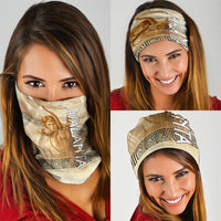 Atalanta Greek Mythology Huntress Archer Neck Gaiter Ancient Greek Heroine Goddess Vintage Meander Artwork
