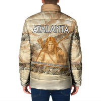 Atalanta Greek Mythology Huntress Archer Padded Jacket Ancient Greek Heroine Goddess Vintage Meander Artwork