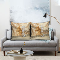 Atalanta Greek Mythology Huntress Archer Pillow Cover Ancient Greek Heroine Goddess Vintage Meander Artwork