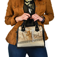 Atalanta Greek Mythology Huntress Archer Shoulder Handbag Ancient Greek Heroine Goddess Vintage Meander Artwork