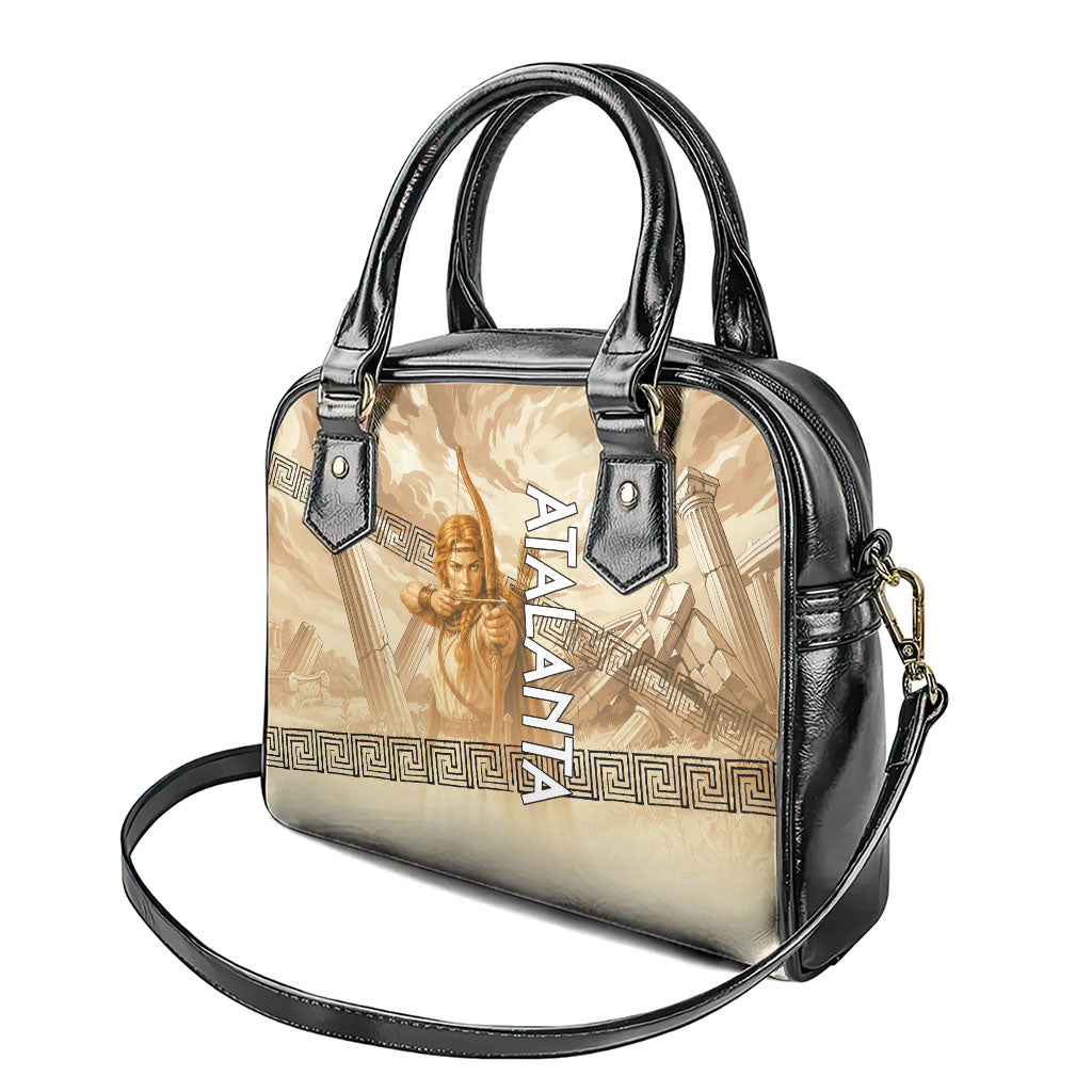 Atalanta Greek Mythology Huntress Archer Shoulder Handbag Ancient Greek Heroine Goddess Vintage Meander Artwork