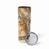 Atalanta Greek Mythology Huntress Archer Skinny Tumbler Ancient Greek Heroine Goddess Vintage Meander Artwork