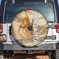 Atalanta Greek Mythology Huntress Archer Spare Tire Cover Ancient Greek Heroine Goddess Vintage Meander Artwork