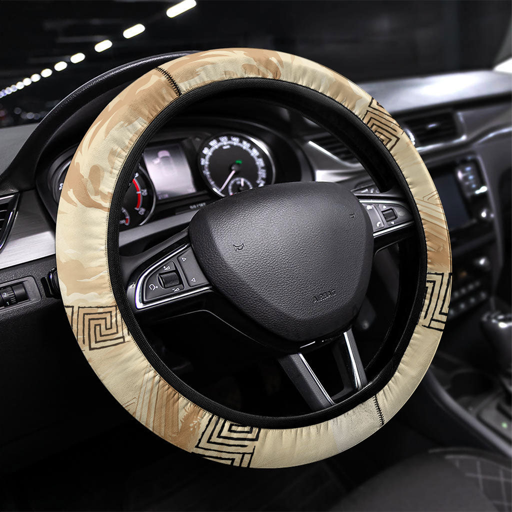 Atalanta Greek Mythology Huntress Archer Steering Wheel Cover Ancient Greek Heroine Goddess Vintage Meander Artwork