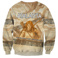 Atalanta Greek Mythology Huntress Archer Sweatshirt Ancient Greek Heroine Goddess Vintage Meander Artwork