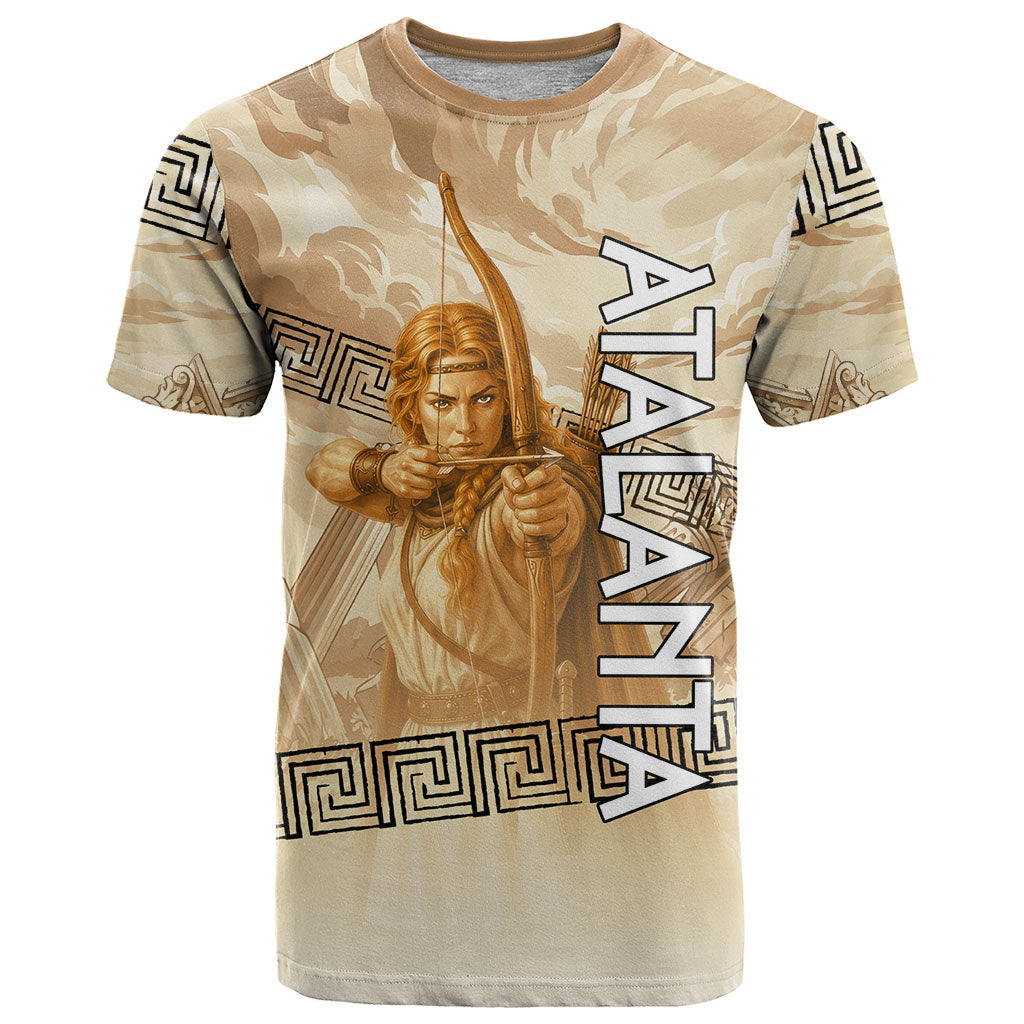 Atalanta Greek Mythology Huntress Archer T Shirt Ancient Greek Heroine Goddess Vintage Meander Artwork