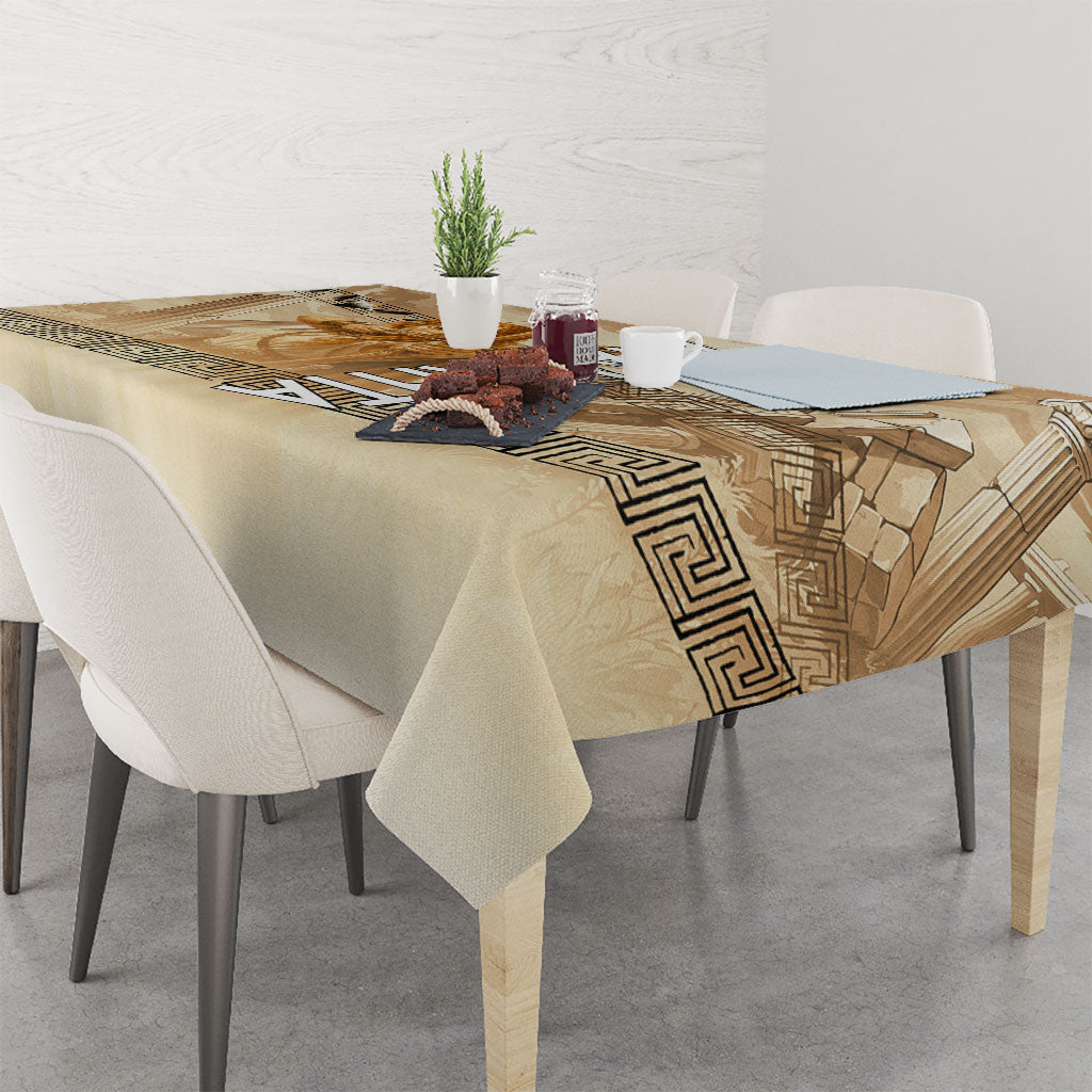 Atalanta Greek Mythology Huntress Archer Tablecloth Ancient Greek Heroine Goddess Vintage Meander Artwork