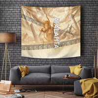 Atalanta Greek Mythology Huntress Archer Tapestry Ancient Greek Heroine Goddess Vintage Meander Artwork