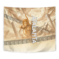 Atalanta Greek Mythology Huntress Archer Tapestry Ancient Greek Heroine Goddess Vintage Meander Artwork