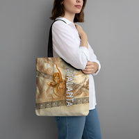 Atalanta Greek Mythology Huntress Archer Tote Bag Ancient Greek Heroine Goddess Vintage Meander Artwork