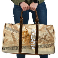 Atalanta Greek Mythology Huntress Archer Travel Bag Ancient Greek Heroine Goddess Vintage Meander Artwork
