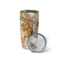Atalanta Greek Mythology Huntress Archer Tumbler Cup Ancient Greek Heroine Goddess Vintage Meander Artwork
