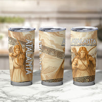 Atalanta Greek Mythology Huntress Archer Tumbler Cup Ancient Greek Heroine Goddess Vintage Meander Artwork