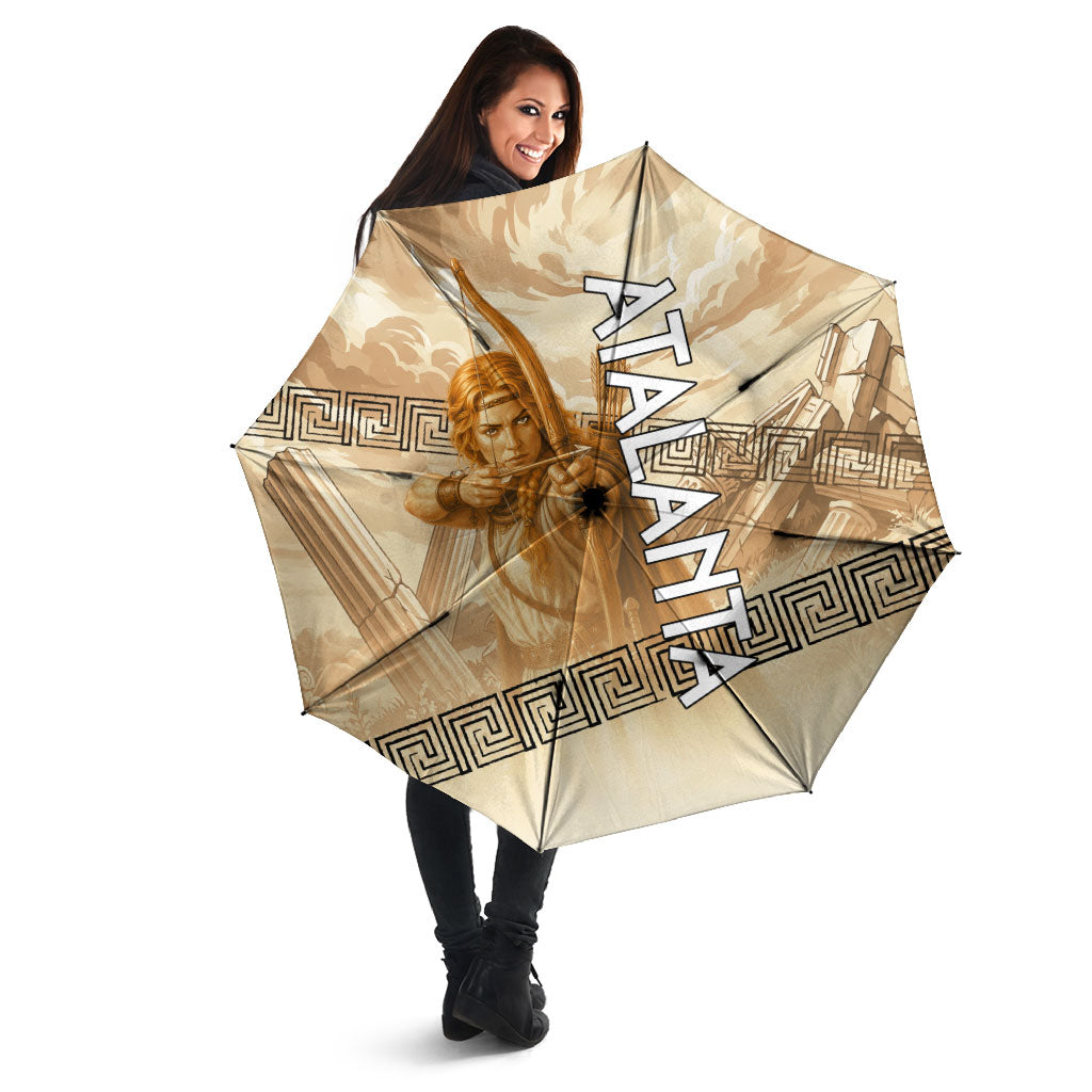 Atalanta Greek Mythology Huntress Archer Umbrella Ancient Greek Heroine Goddess Vintage Meander Artwork