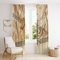 Atalanta Greek Mythology Huntress Archer Window Curtain Ancient Greek Heroine Goddess Vintage Meander Artwork
