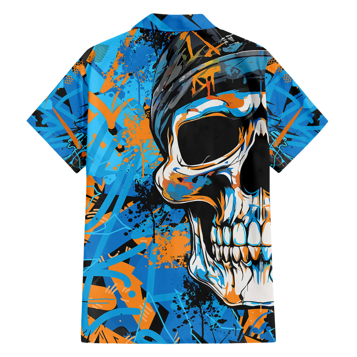 Grafity Skull Family Matching Mermaid Dress and Hawaiian Shirt Street Style Skull Colorful Abstract Art - Wonder Print Shop