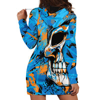 Grafity Skull Hoodie Dress Street Style Skull Colorful Abstract Art - Wonder Print Shop