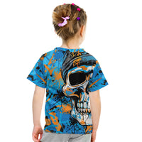 Grafity Skull Kid T Shirt Street Style Skull Colorful Abstract Art - Wonder Print Shop