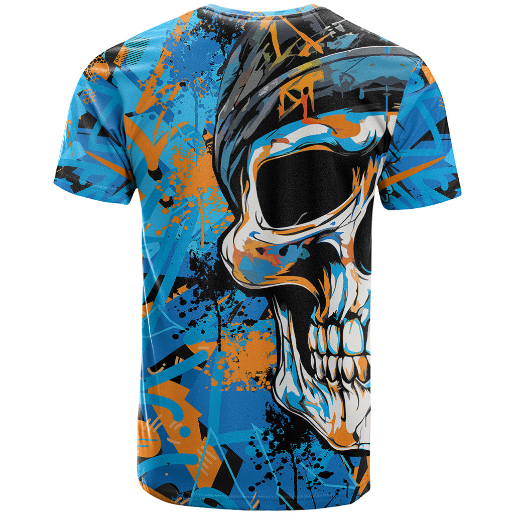 Grafity Skull T Shirt Street Style Skull Colorful Abstract Art - Wonder Print Shop
